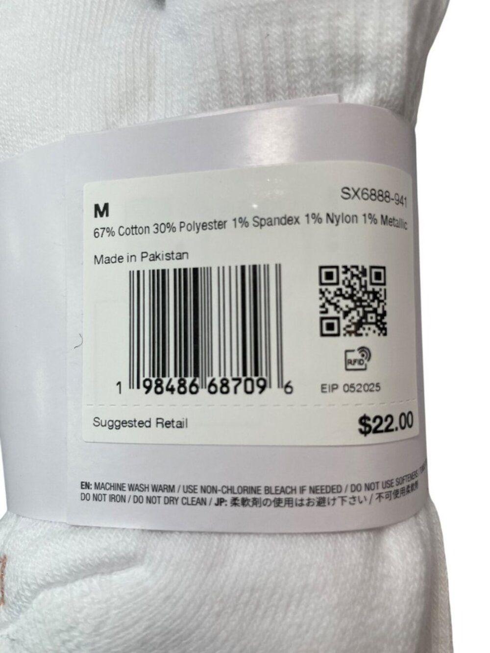 Nike Everyday Plus LOT OF 3 Dri-Fit Cotton Crew Socks 3-Pack/Each MSRP$66 NWT - Picture 5 of 5